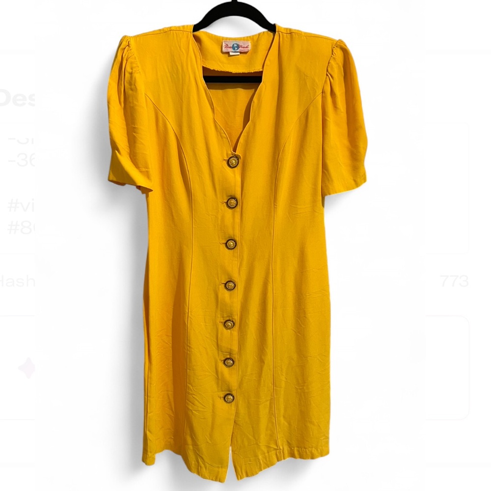 American Vintage Yellow Button-Front Dress
